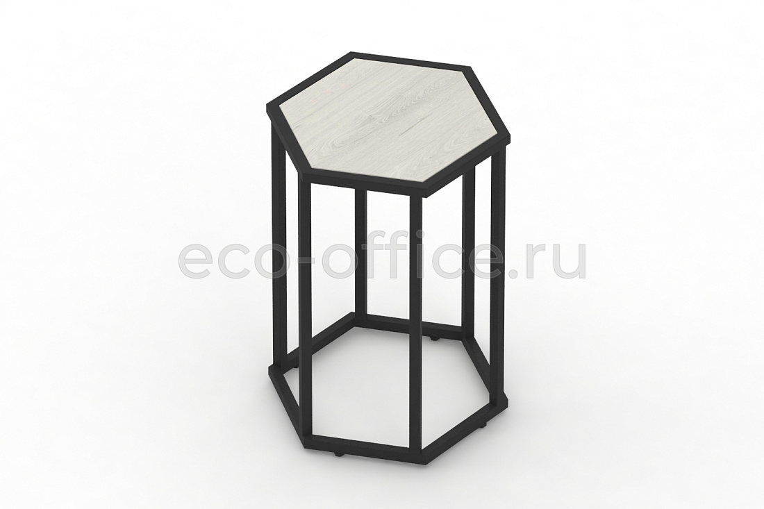 Стол журнальный HEX-600 Дуб Наварра / Чёрный металл  стоимость