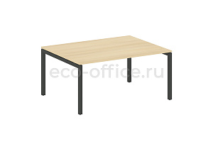 Стол переговорный (1 столешница) METAL SYSTEM QUATTRO 5x5 50БП.ПРГ-1.4 Акация Лорка / Антрацит металл фото