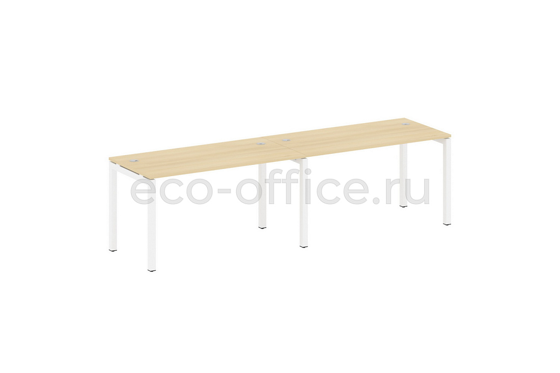 Рабочая станция на 2 рабочих места METAL SYSTEM QUATTRO 5x5 50БП.СМ-2.3 Акация Лорка / Белый металл  стоимость