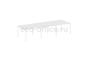 Стол переговорный (3 столешницы) METAL SYSTEM QUATTRO 4x4 40БП.ПРГ-3.2 Белый / Белый металл фото
