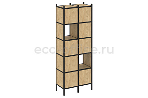 Комплект наборного стеллажа LOFT VR.L-05 Тиквуд Светлый / Чёрный металл фото