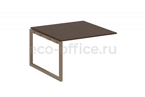 Проходной наборный элемент переговорного стола METAL SYSTEM QUATTRO 5x5 50БО.ППРГ-2 Венге Цаво / Мокко металл фото