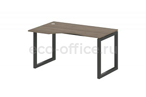 Стол криволинейный левый METAL SYSTEM QUATTRO 5x5 50БО.СА-2 Л Вяз Благородный / Антрацит металл фото