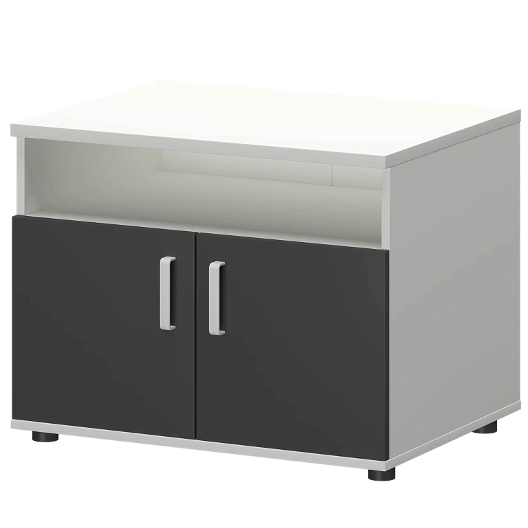 тумба для оргтехники protech смт-2дн тип1 белый/графит фото