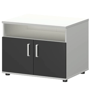 Тумба для оргтехники Protech СМТ-2ДН Тип1 Белый/Графит фото