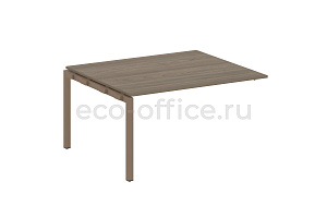 Проходной наборный элемент переговорного стола METAL SYSTEM QUATTRO 5x5 50БП.ППРГ-3 Вяз Благородный / Мокко металл фото