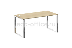 Стол рабочий руководителя METAL SYSTEM DIRECT БО.СРР-4.8 Акация Лорка / Нержавеющая сталь фото