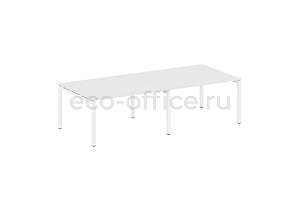 Стол переговорный (2 столешницы) METAL SYSTEM QUATTRO 5x5 50БП.ПРГ-2.3 Белый / Белый металл фото