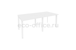 Стол переговорный (2 столешницы) ONIX O.MP-PRG-2.1 Белый Бриллиант / Белый металл фото
