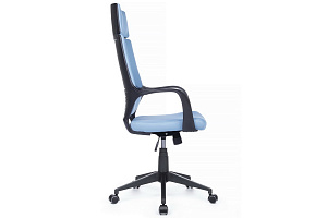 Кресло RV Chair IQ RV 8989 Чёрный пластик / Синяя ткань фото