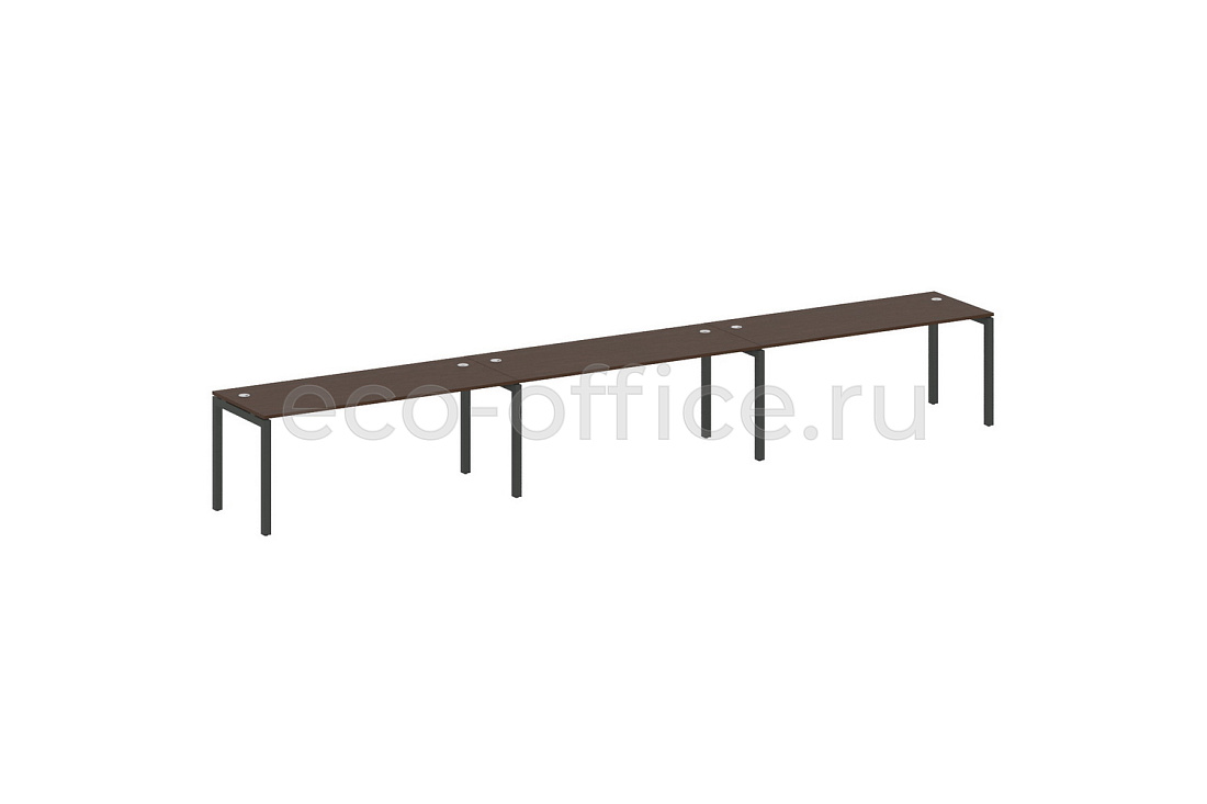 Рабочая станция на 3 рабочих места METAL SYSTEM QUATTRO 5x5 50БП.СМ-3.5 Венге Цаво / Антрацит металл  стоимость