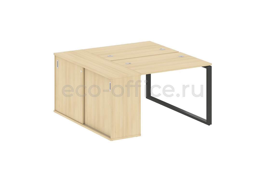 Рабочая станция с опорным шкафом-купе METAL SYSTEM STYLE БО.РС-СШК-1.1 Акация Лорка / Антрацит металл  стоимость