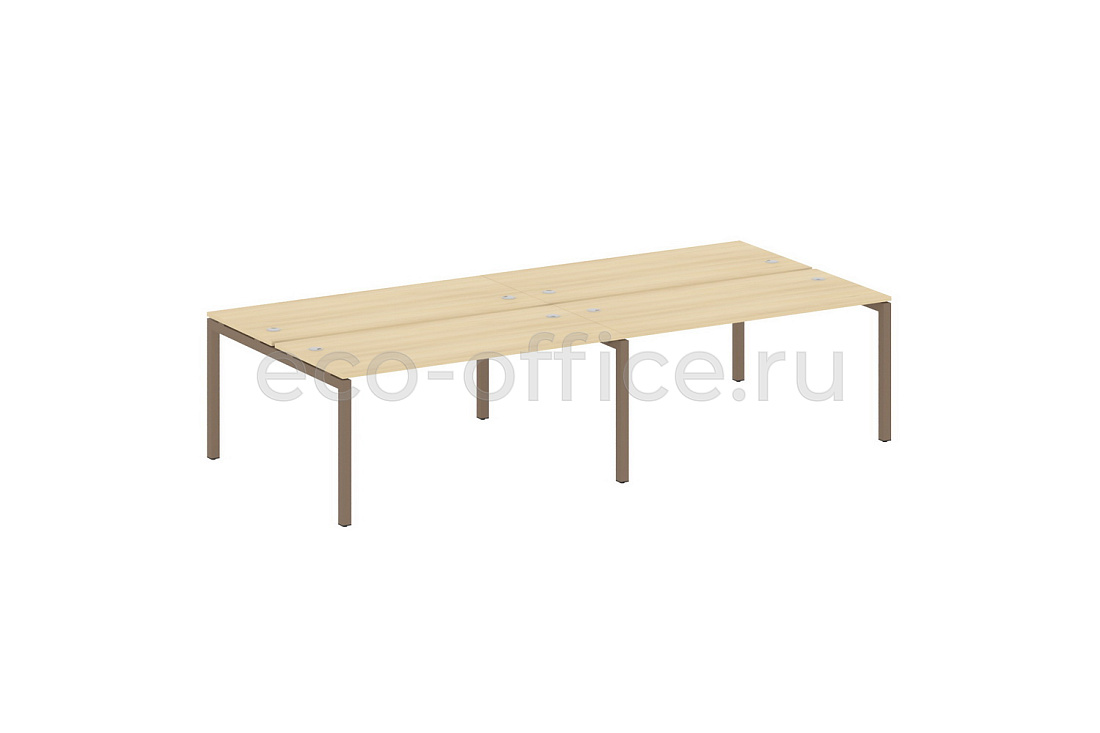 Рабочая станция на 4 рабочих места METAL SYSTEM QUATTRO 5x5 50БП.СМ-4.4 Акация Лорка / Мокко металл  стоимость