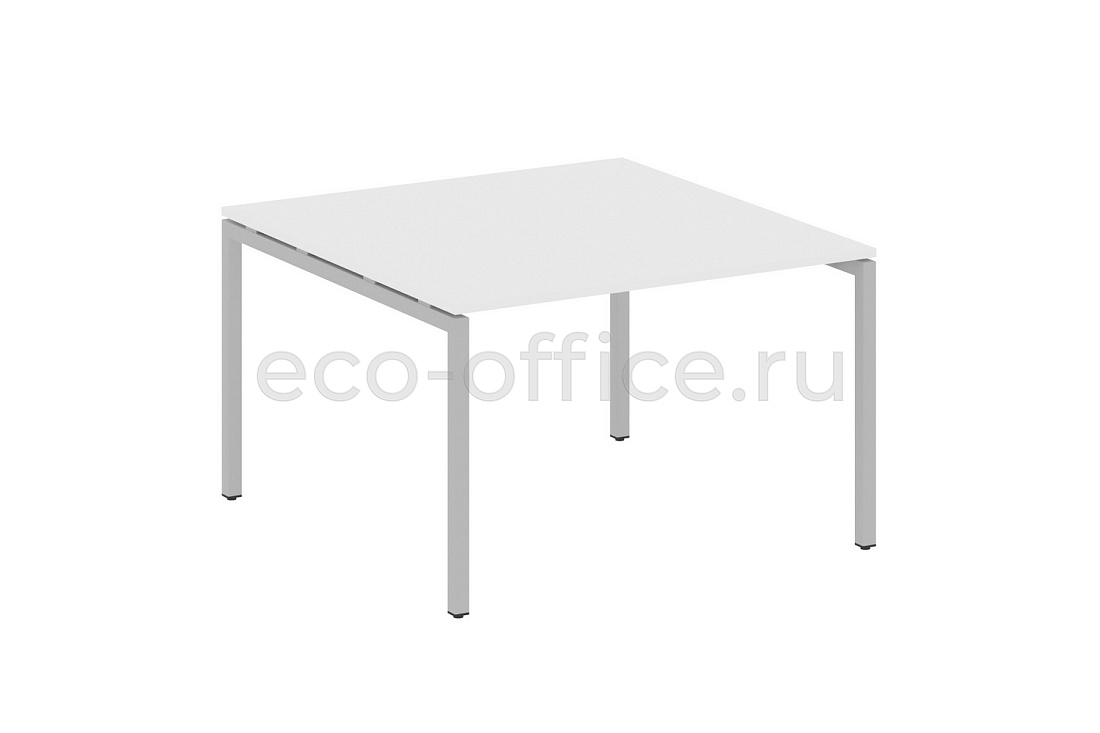 Стол переговорный (1 столешница) METAL SYSTEM QUATTRO 4x4 40БП.ПРГ-1.2 Белый / Серый металл  стоимость