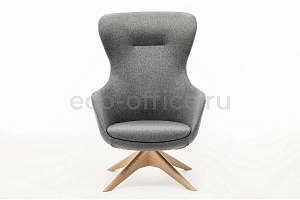 Офисное кресло Profoffice ELEGANCE WOOD на крестовине Серый войлок фото