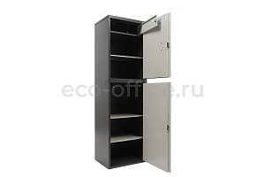 Шкаф бухгалтерский AIKO SL-150/2T Графит (RAL 7024) / Светло-серый (RAL 7038) фото