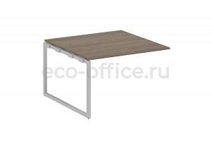 Проходной наборный элемент переговорного стола METAL SYSTEM QUATTRO 4x4 40БО.ППРГ-2 Вяз Благородный / Серый металл фото