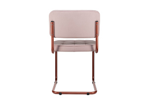 Конференц-кресло ECO-CHAIR COLOMBO Comfort CLM-05 Розовый велюр / Терракот металл фото