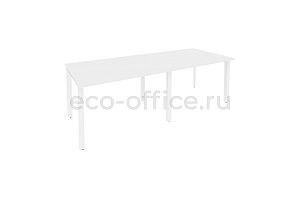 Стол переговорный (2 столешницы) ONIX O.MP-PRG-2.2 Белый Бриллиант / Белый металл фото