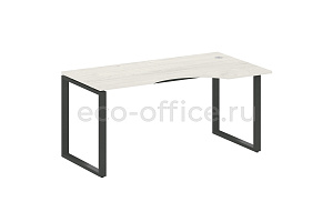 Стол криволинейный правый METAL SYSTEM STYLE БО.СА-1 (R) Дуб Наварра / Антрацит металл фото