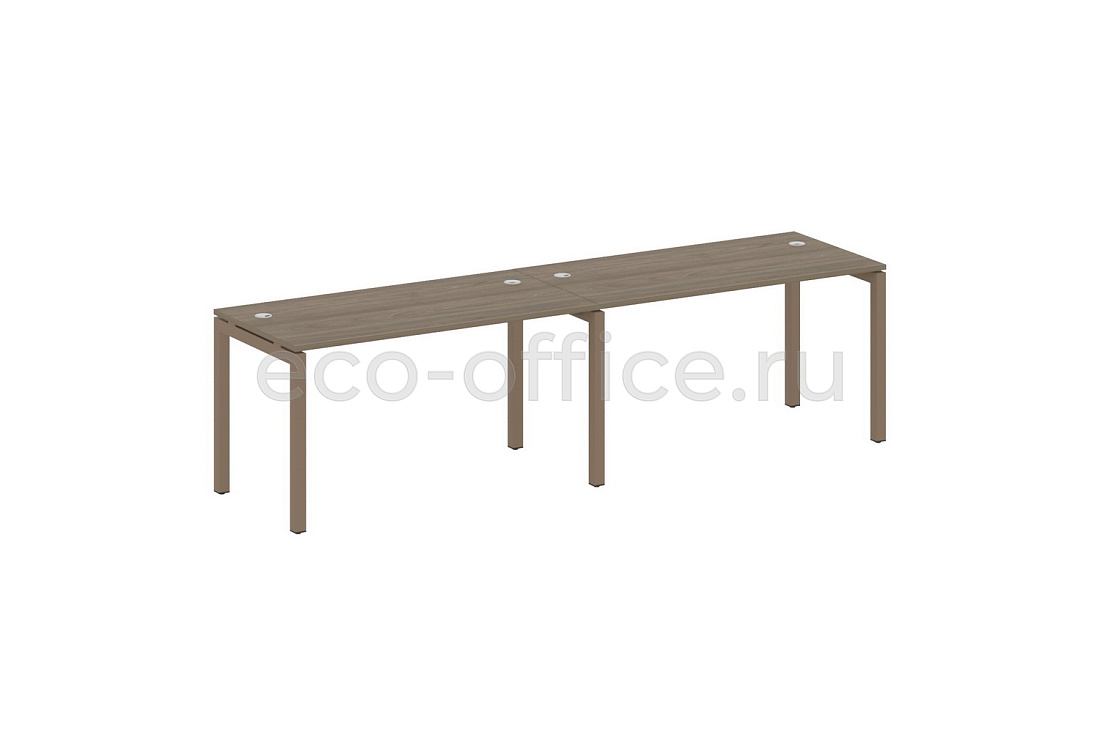 Рабочая станция на 2 рабочих места METAL SYSTEM QUATTRO 5x5 50БП.СМ-2.3 Вяз Благородный / Мокко металл  стоимость