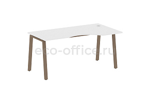 Стол криволинейный правый METAL SYSTEM STYLE БА.СА-1 (R) Белый / Мокко металл фото