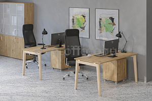 Мебель для персонала ONIX WOOD Тиквуд Светлый / Дуб Светлый фото