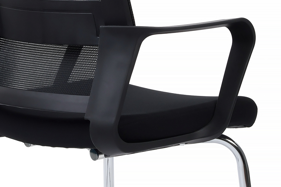 конференц-кресло rv chair mint m1029cbe чёрная сетка / чёрная ткань фото