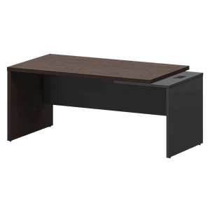 Стол руководителя правый Protech KZ-18R Дуб венге/Графит фото