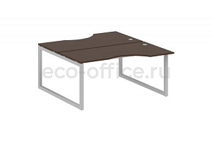 Рабочая станция криволинейная METAL SYSTEM QUATTRO 5x5 50БО.РАС-СА-2.1 Венге Цаво / Серый металл фото