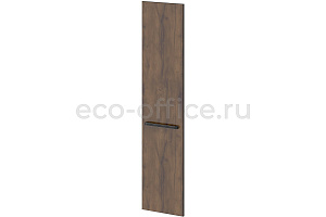 Дверь высокая левая GRACE L-033 L Дуб Линдберг тёмный / Tasso Nero фото