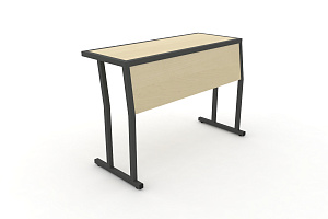Стол учебный двухместный с царгой DESK DK-1100SP Клён / Антрацит металл фото