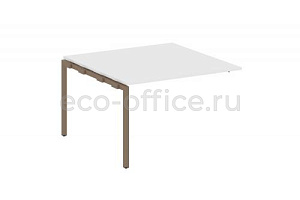 Проходной наборный элемент переговорного стола METAL SYSTEM QUATTRO 4x4 40БП.ППРГ-2 Белый / Мокко металл фото