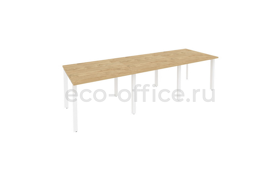 Стол переговорный (3 столешницы) ONIX O.MP-PRG-3.1 Тиквуд Светлый / Белый металл  стоимость
