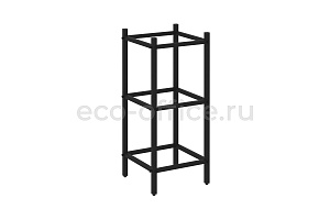 Угловой проходной модуль (2 ниши / угол-2 ниши / 2 ниши) LOFT VR.L-SL.UPK-2.2.2 Черный металл фото