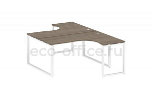 Рабочая станция криволинейная METAL SYSTEM STYLE БО.РАС-СА-2.4 Вяз Благородный / Белый металл фото