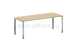 Стол рабочий руководителя METAL SYSTEM DIRECT БП.СРР-6.8 Акация Лорка / Нержавеющая сталь фото