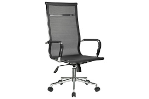 Кресло руководителя RV Chair HUGO 6001-1SE Чёрная сетка фото