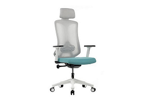 Кресло офисное RCH AW2101 Бирюзовая ткань / Серая сетка фото