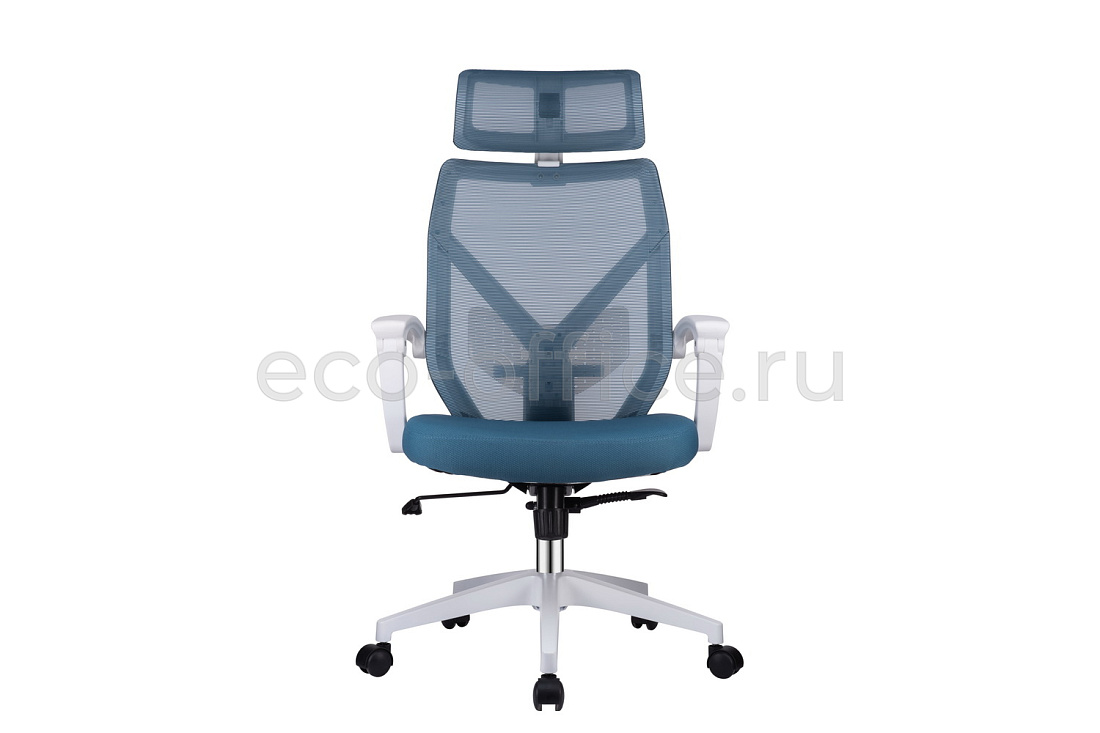 Кресло RV Chair OLIVER W-203 AC Белый пластик / Синяя сетка  стоимость
