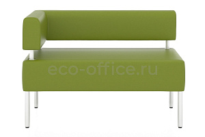 Угловой двухместный модуль правый MC NEW экокожа Euroline 1131 Оливково-жёлтый фото