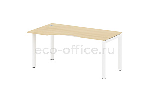 Стол криволинейный левый METAL SYSTEM QUATTRO 5x5 50БП.СА-1 Л Акация Лорка / Белый металл фото