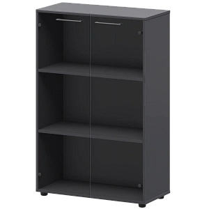 Шкаф средний со стеклом Protech СМШ38S Графит фото