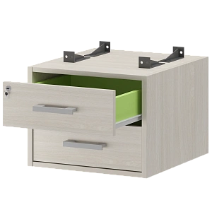 Тумба подвесная для столов на м/каркасе гл.600 мм Protech АМТ2-02Ц.60 Ясень шимо фото