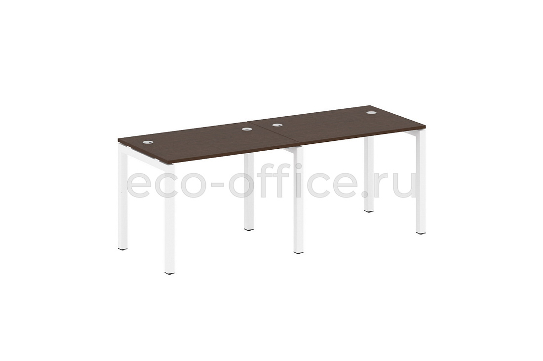 Рабочая станция на 2 рабочих места METAL SYSTEM QUATTRO 5x5 50БП.СМ-2.1 Венге Цаво / Белый металл  стоимость