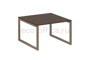 Стол переговорный (1 столешница) METAL SYSTEM QUATTRO 5x5 50БО.ПРГ-1.2 Венге Цаво / Мокко металл фото