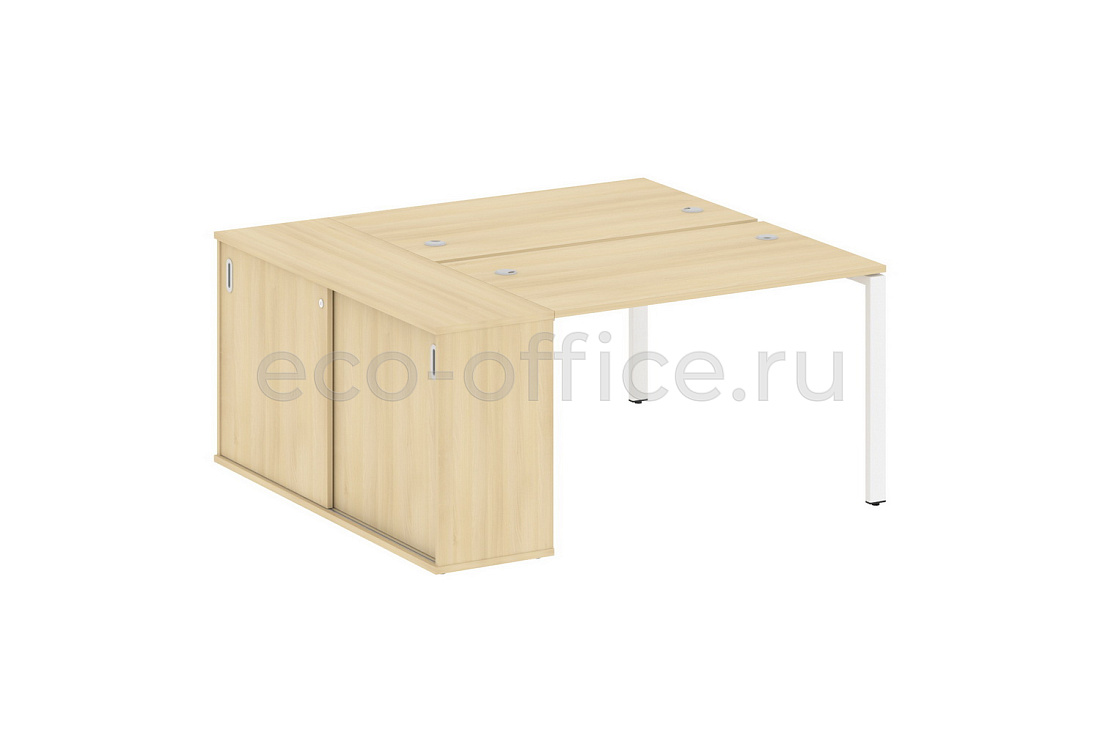 Рабочая станция с опорным шкафом-купе METAL SYSTEM STYLE БП.РС-СШК-1.2 Акация Лорка / Белый металл  стоимость