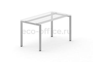 Металлокаркас на П-образных опорах 60x30 для стола 1000*720 Серый металл фото
