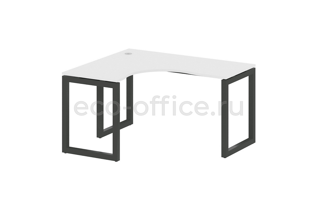 Стол криволинейный левый METAL SYSTEM QUATTRO 5x5 50БО.СА-3 Л Белый / Антрацит металл  стоимость