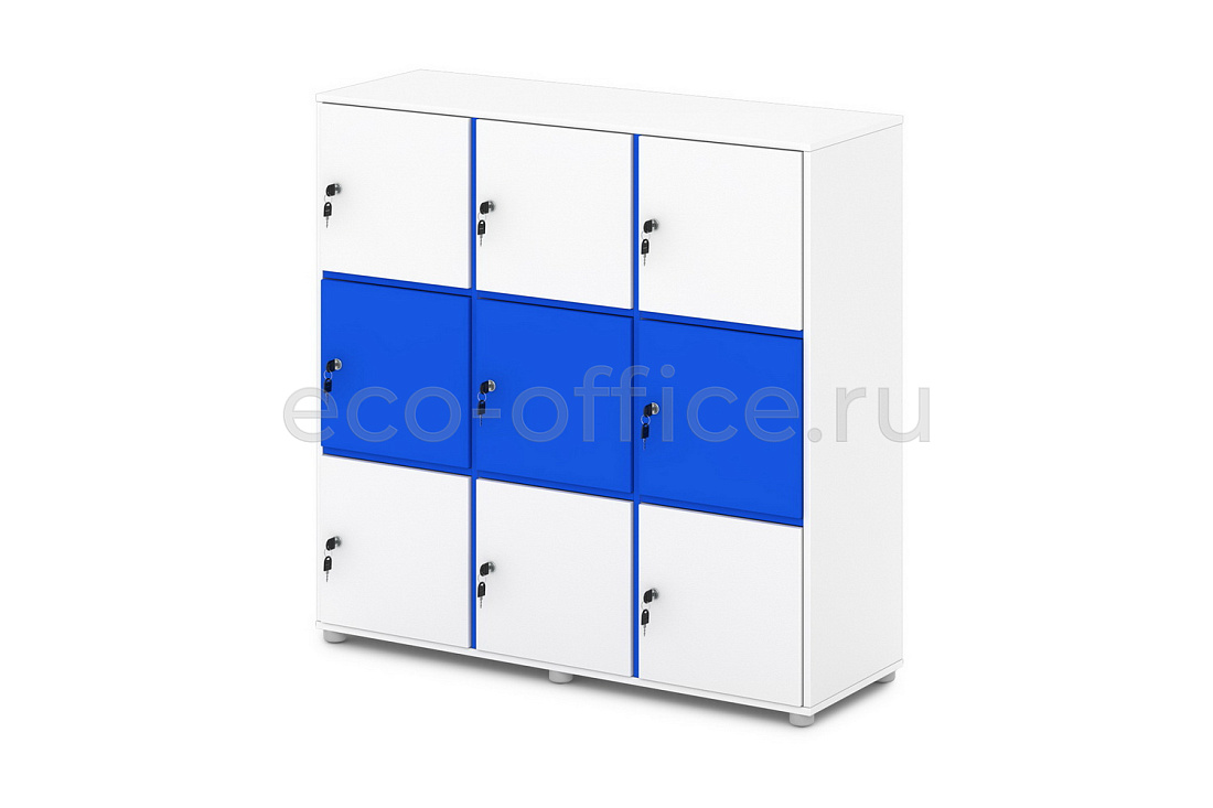 Стеллаж-локер низкий 9 ячеек SENTIDA COLOR S-791 Голубика  стоимость